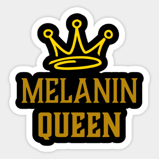 Melanin Queen, Black Woman, African American, Black History Sticker